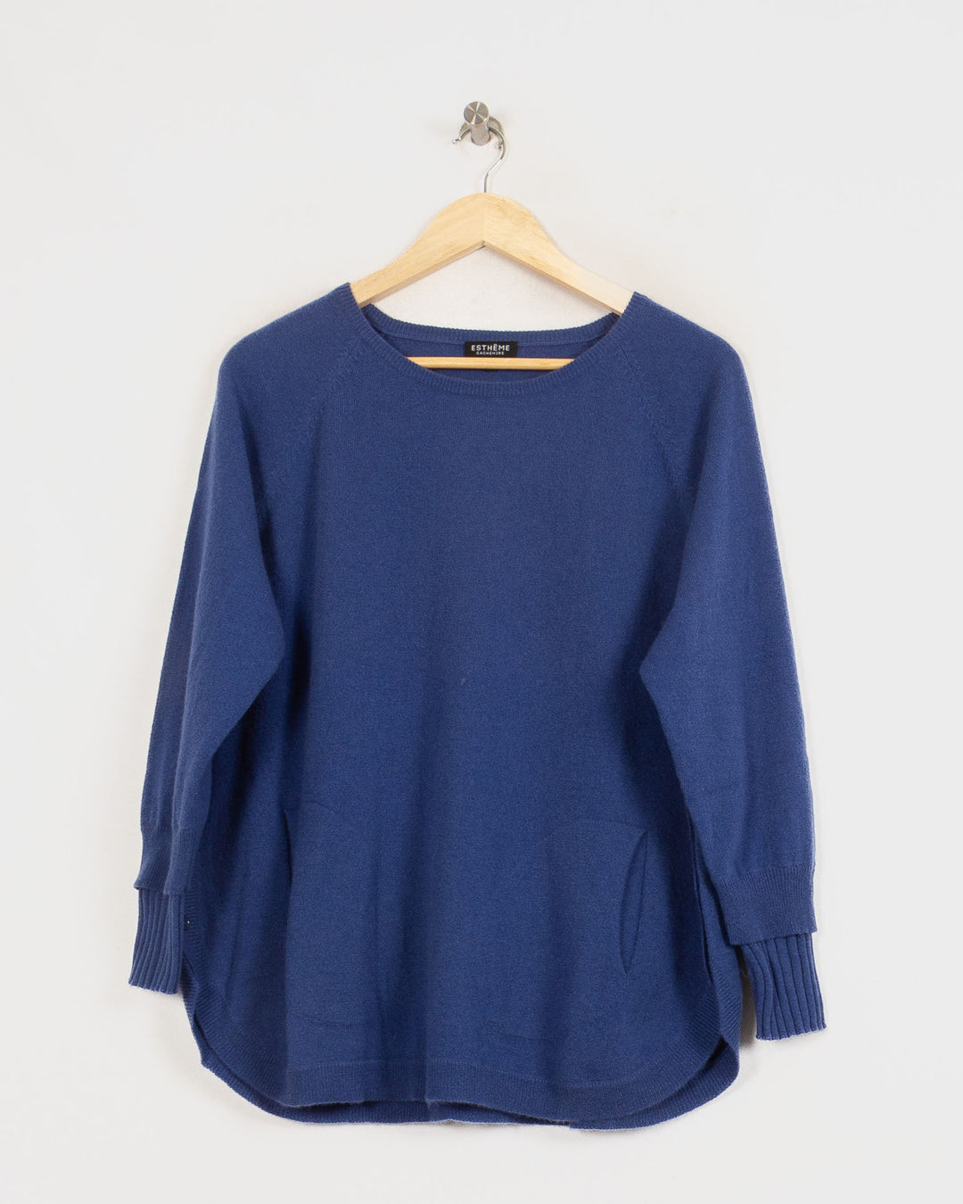 Pull Col Rond cachemire femme bleu - seconde main Revivr (vue 3)