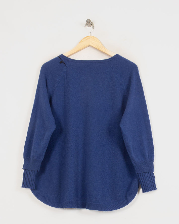 Pull Col Rond cachemire femme bleu - seconde main Revivr (vue 4)