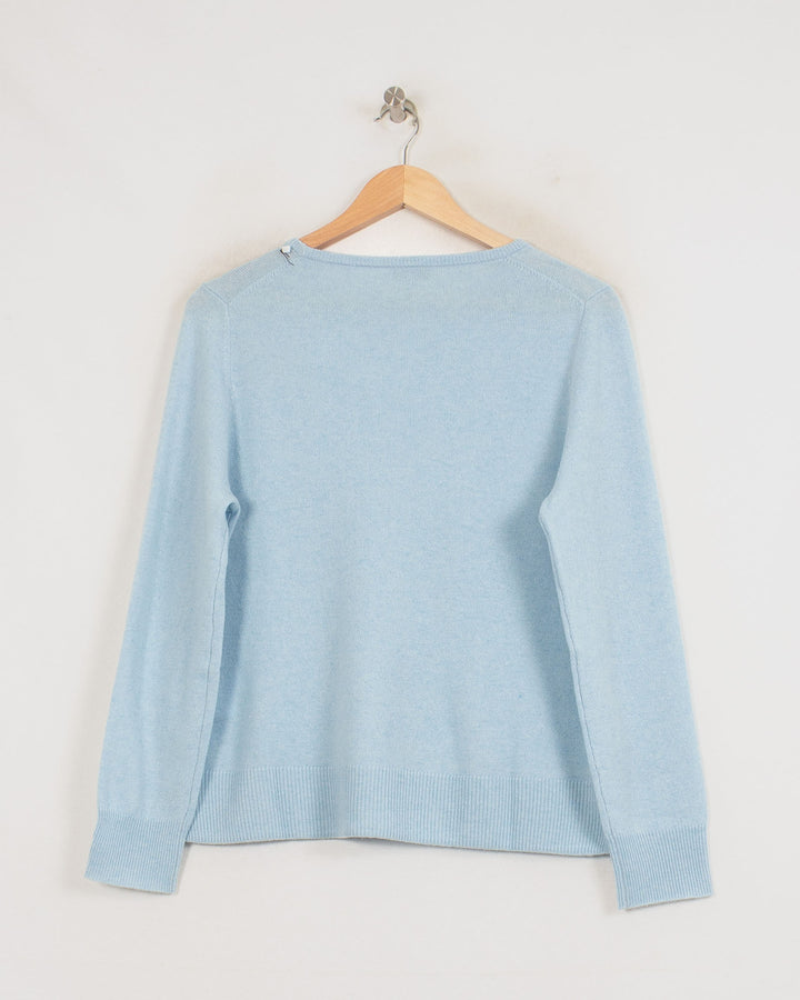 Pull Col Rond cachemire femme bleu - seconde main Revivr (vue 4)