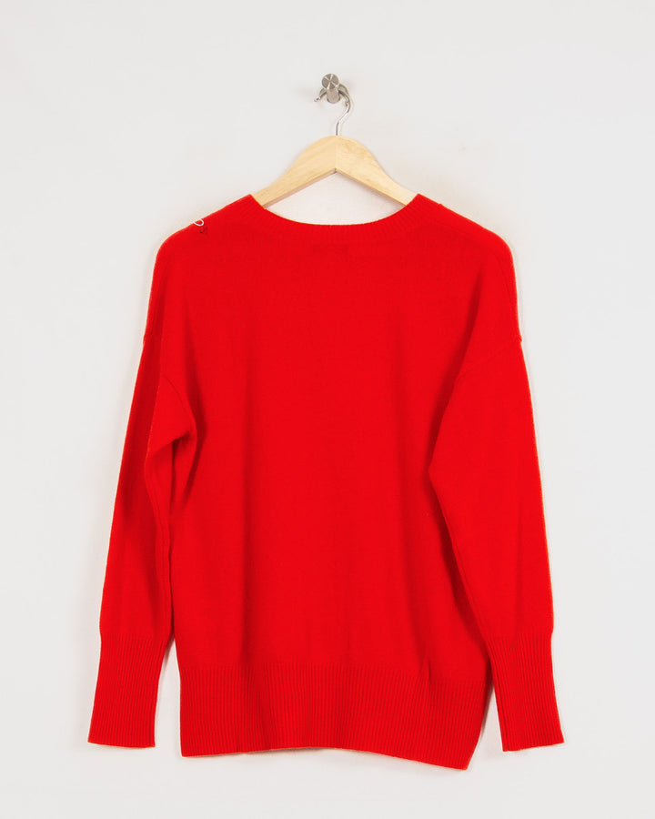 Pull Col Rond cachemire femme rouge - seconde main Revivr (vue 3)