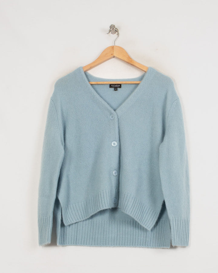 Cardigan cachemire femme bleu - seconde main Revivr (vue 3)