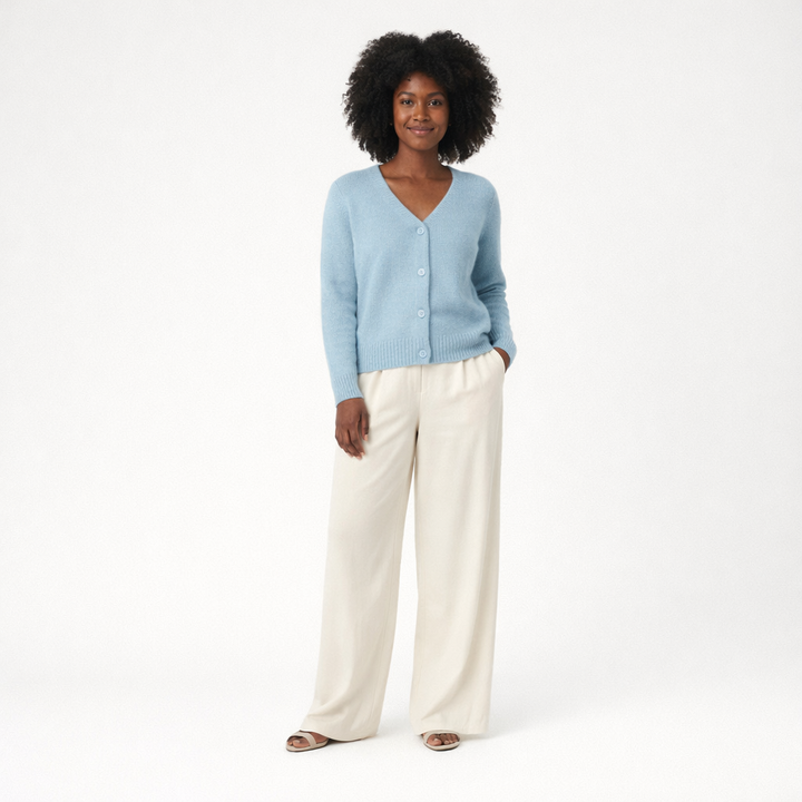 Cardigan cachemire femme bleu - seconde main Revivr