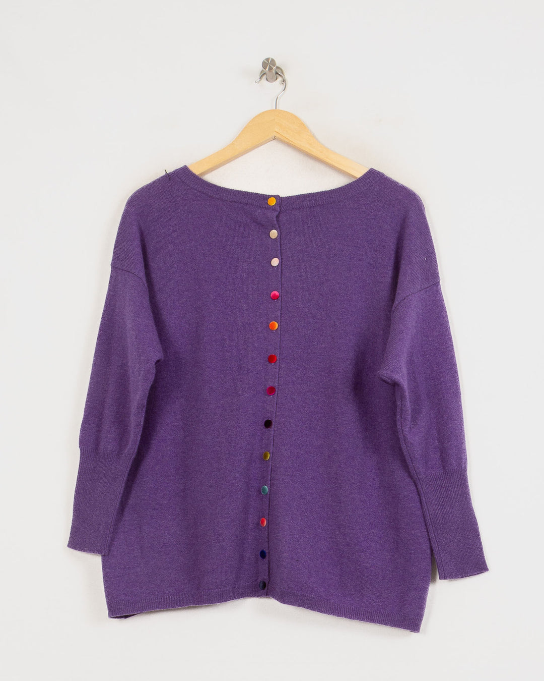 Pull Col Rond cachemire femme violet - seconde main Revivr (vue 4)
