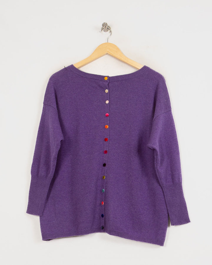 Pull Col Rond cachemire femme violet - seconde main Revivr (vue 4)