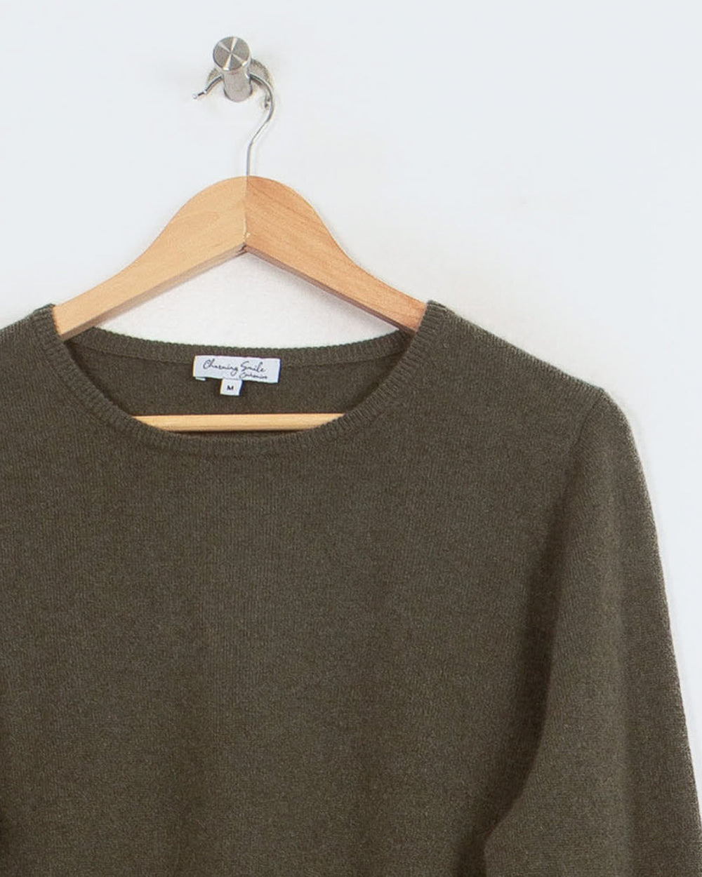 Pull Col Rond cachemire femme vert - seconde main Revivr (vue 2)