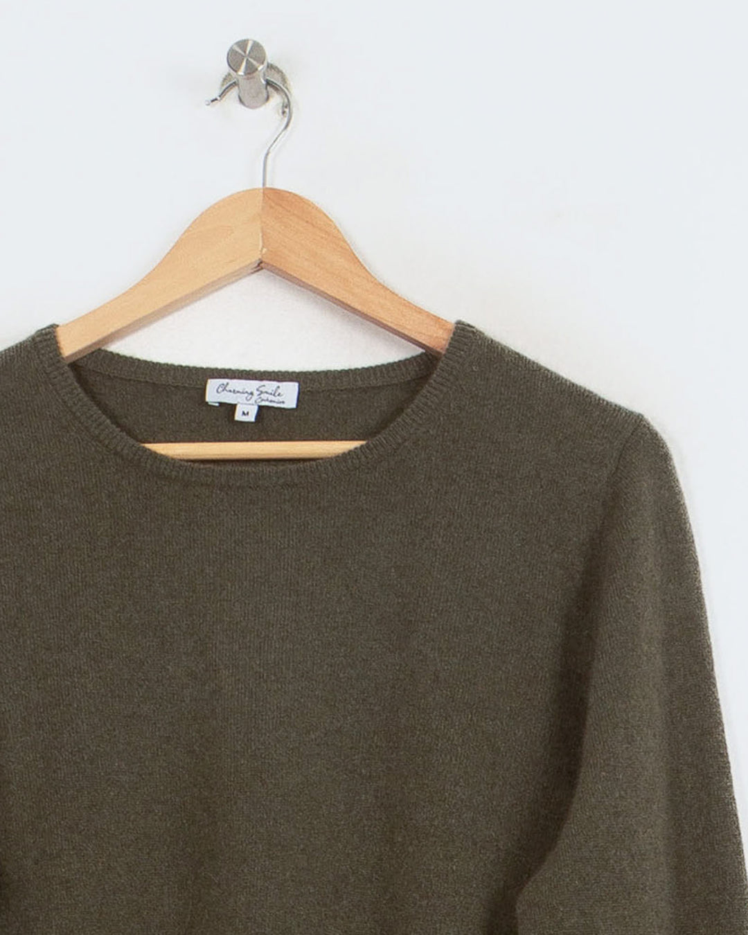 Pull Col Rond cachemire femme vert - seconde main Revivr (vue 2)