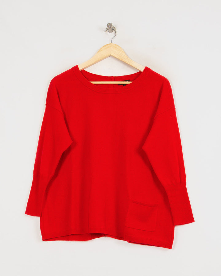 Pull Col Rond cachemire femme rouge - seconde main Revivr (vue 3)