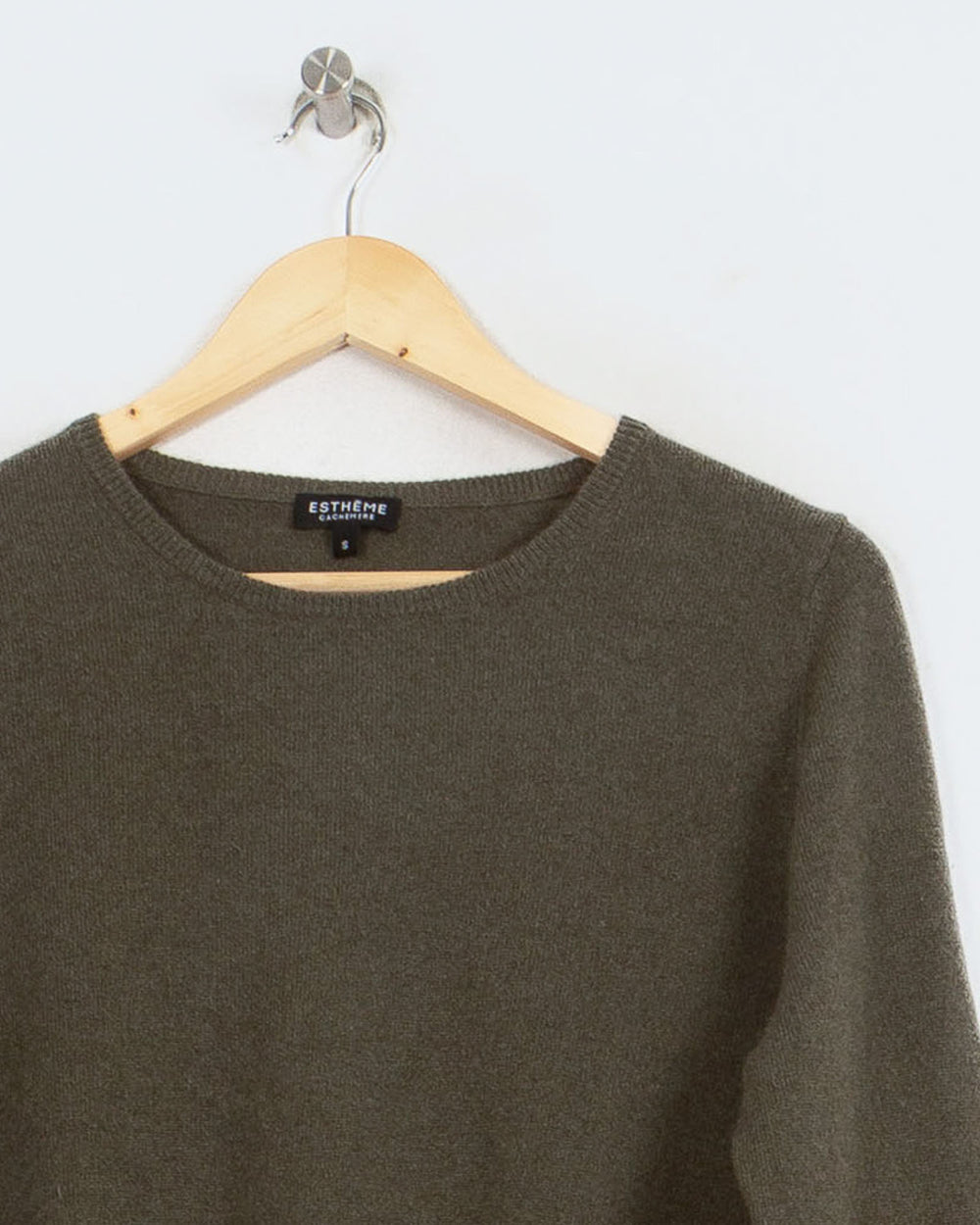 Pull Col Rond cachemire femme vert - seconde main Revivr (vue 2)