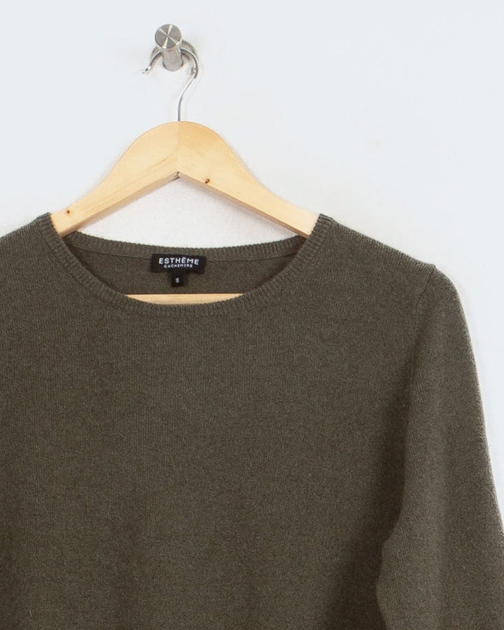 Pull Col Rond cachemire femme vert - seconde main Revivr (vue 2)