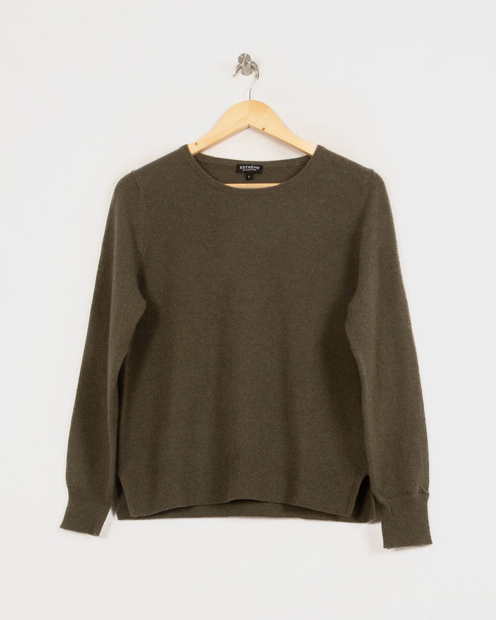 Pull Col Rond cachemire femme vert - seconde main Revivr (vue 3)