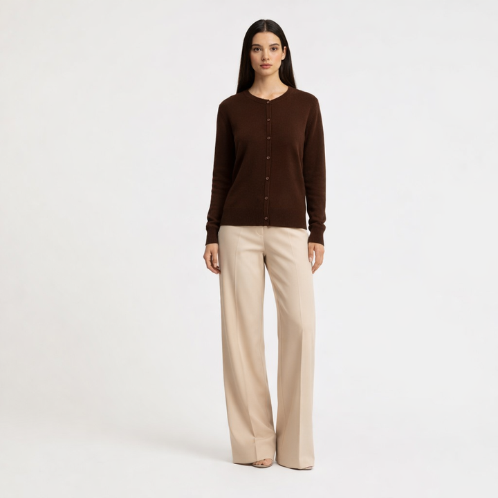 Cardigan cachemire femme maron - seconde main Revivr