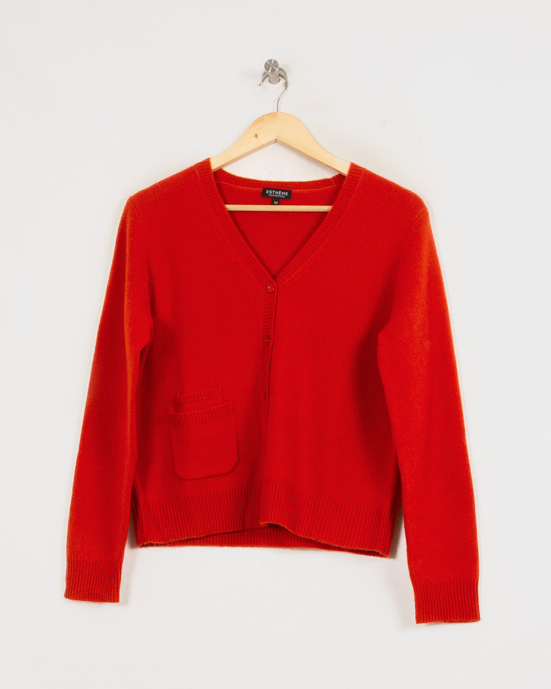 Cardigan cachemire femme orange - seconde main Revivr (vue 3)