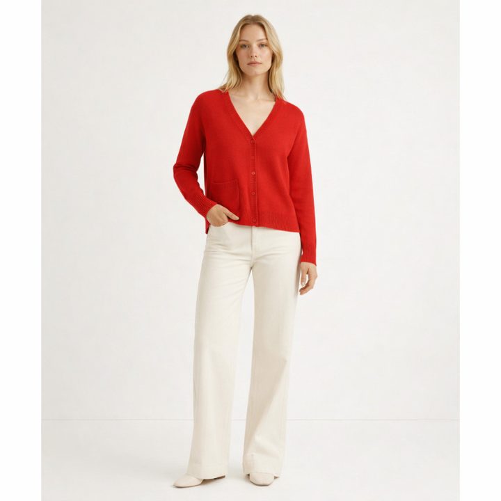 Cardigan cachemire femme orange - seconde main Revivr