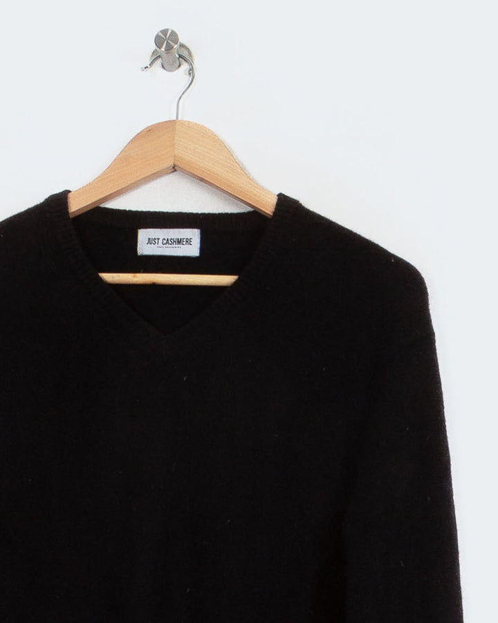 Just Cashmere Col V Noir
