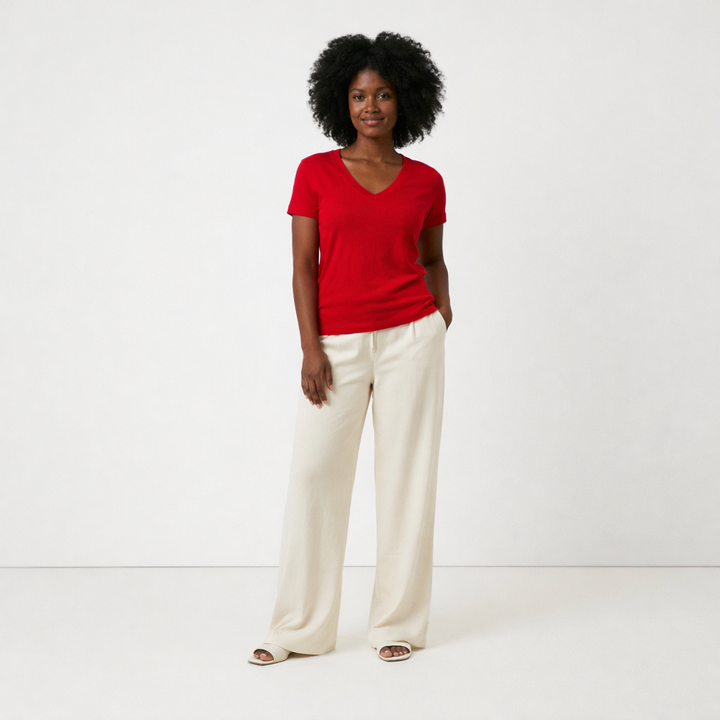PERFECT CASHMERE COL V ROUGE