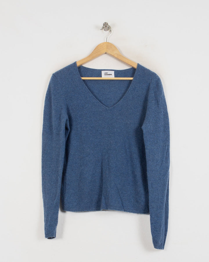Just Cashmere Col V Bleu