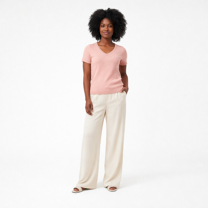 JUST CASHMERE COL V ROSE