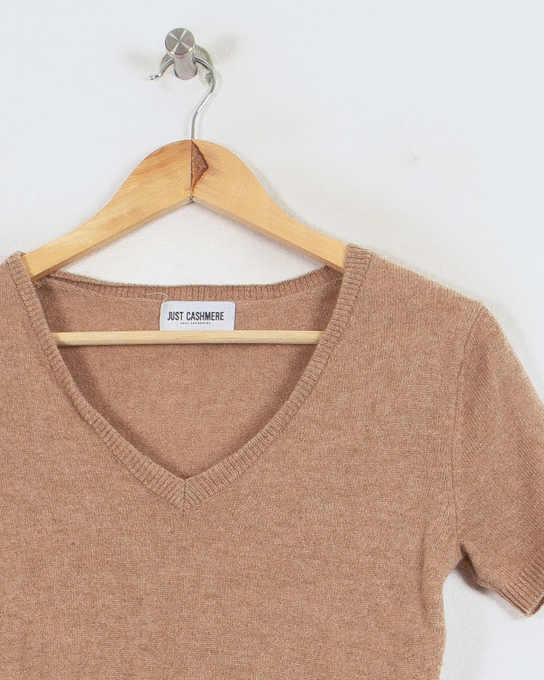 JUST CASHMERE COL V BEIGE