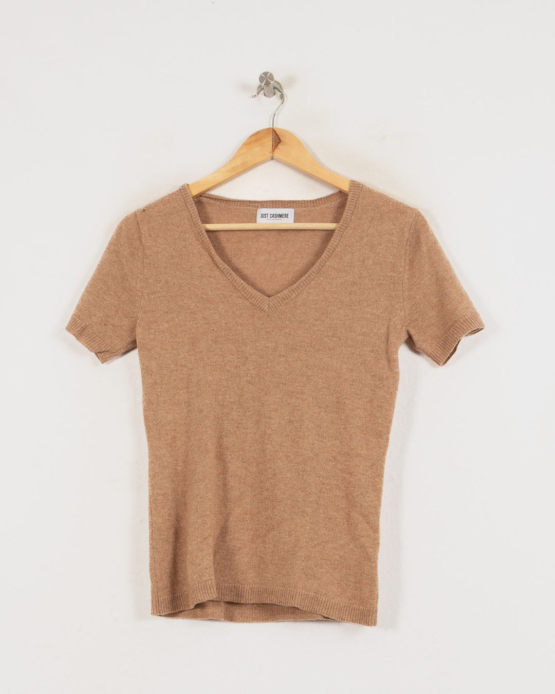 JUST CASHMERE COL V BEIGE