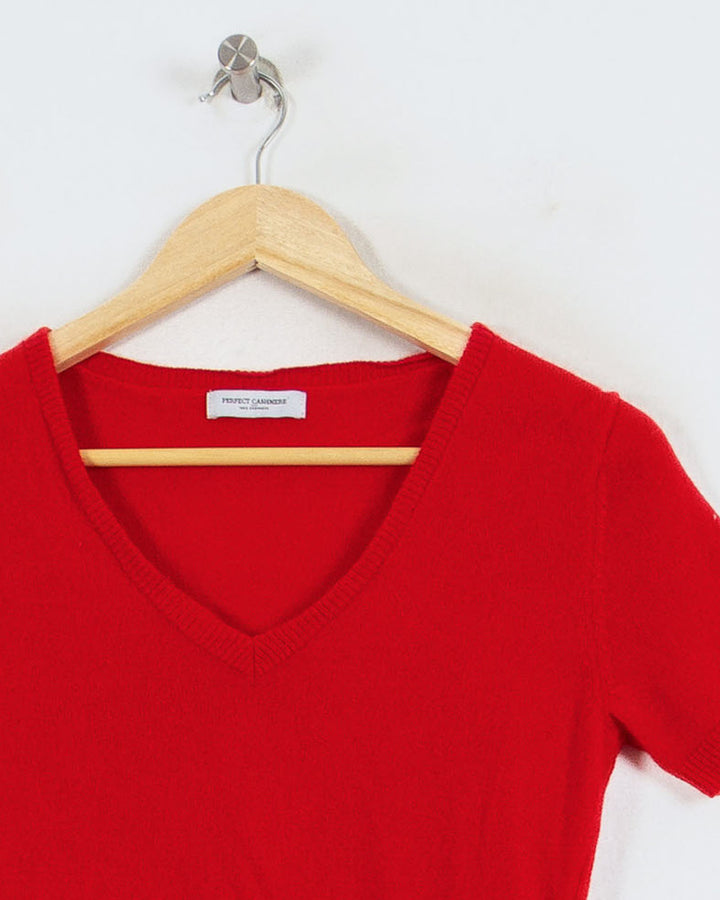 PERFECT CASHMERE COL V ROUGE