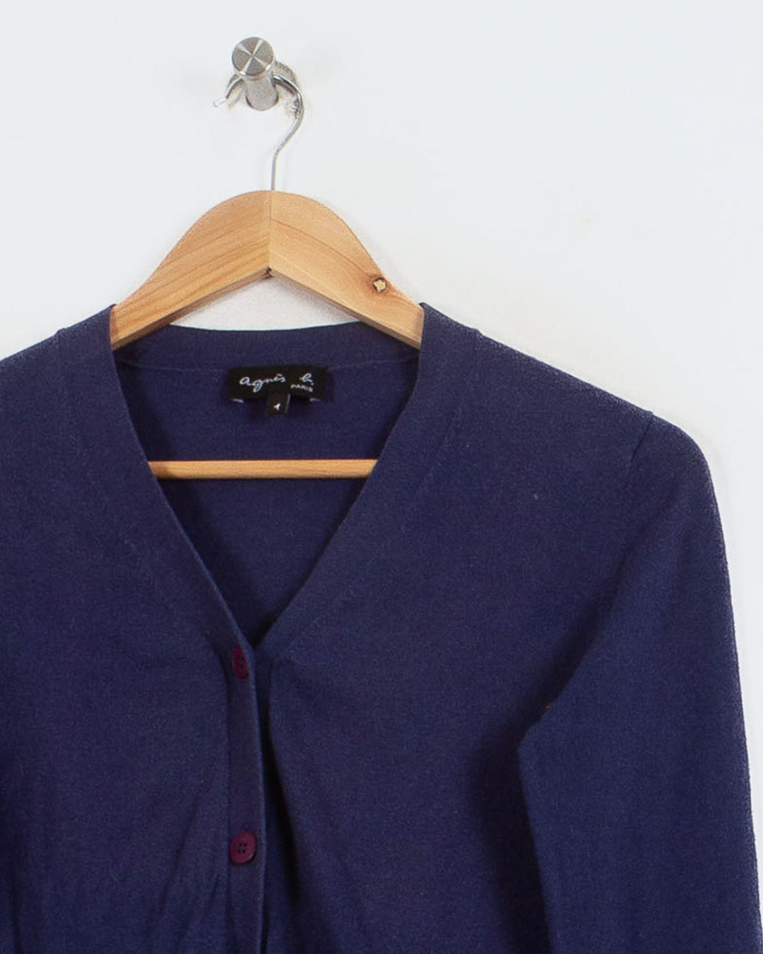 Cardigan cachemire femme bleu Agnes B - seconde main Revivr (vue 2)