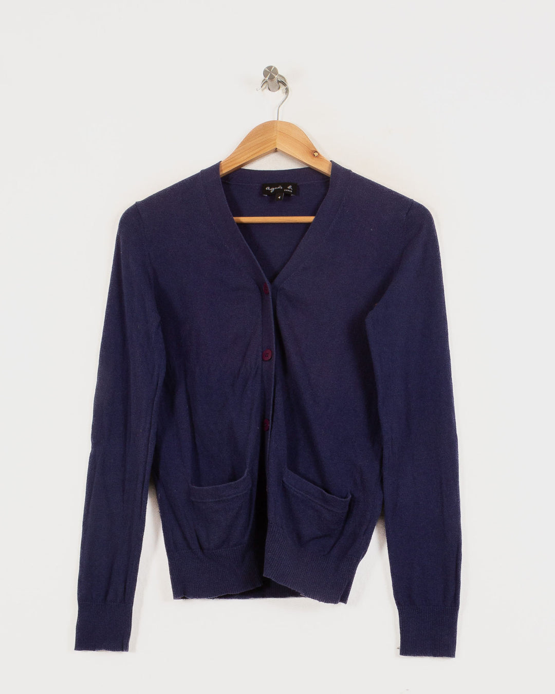 Cardigan cachemire femme bleu Agnes B - seconde main Revivr (vue 3)