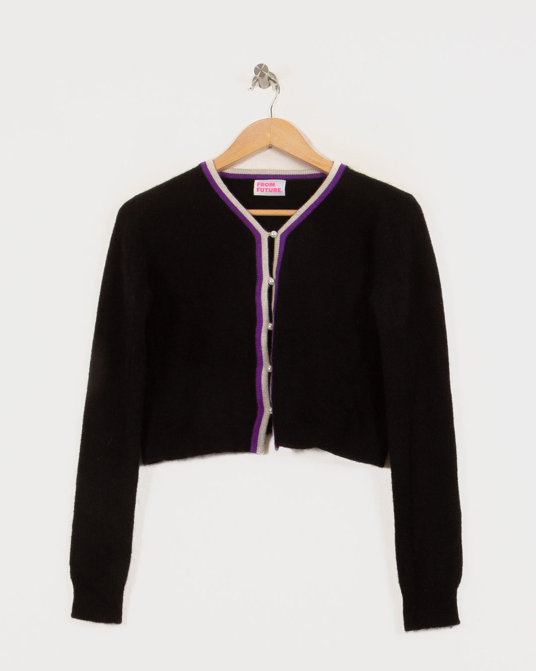 Cardigan cachemire femme noir From Future - seconde main Revivr (vue 3)