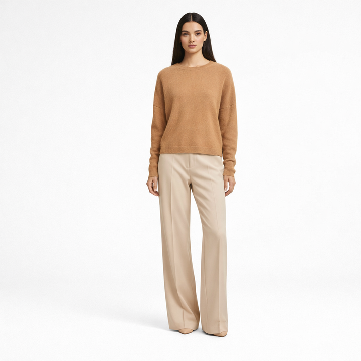 ABSOLUT CASHMERE COL ROND MARON