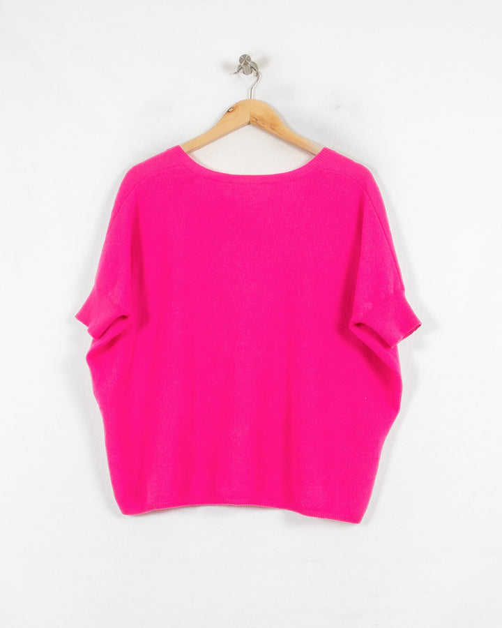 Pull Col V cachemire femme rose Absolut Cashmere - seconde main Revivr (vue 4)