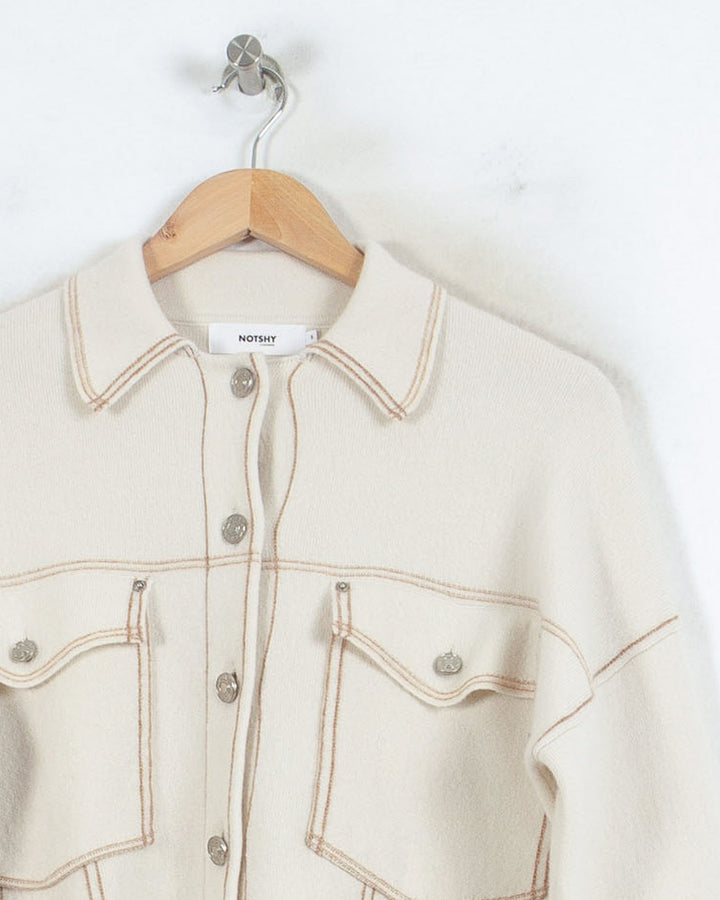 Not Shy Cardigan Beige