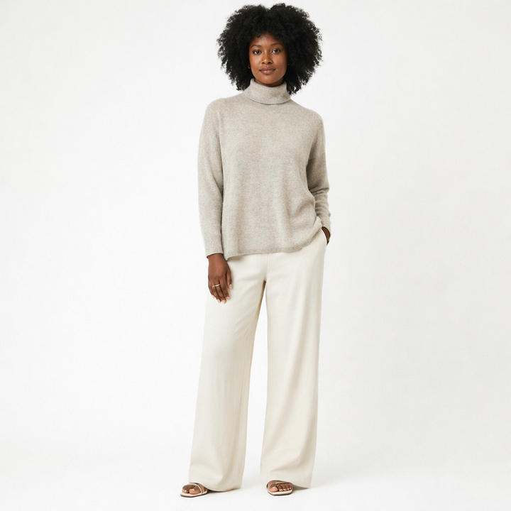 ABSOLUT CASHMERE COL ROULÉ GRIS