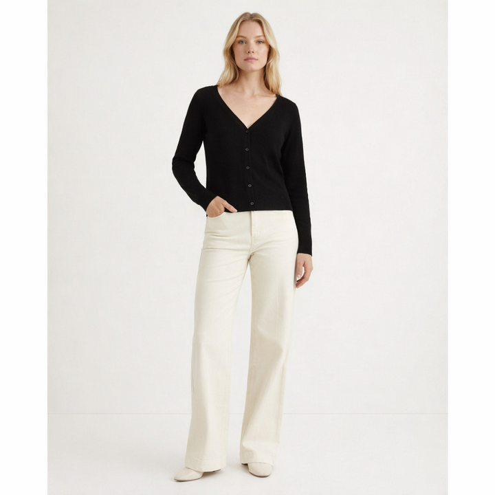 ABSOLUT CASHMERE CARDIGAN NOIR
