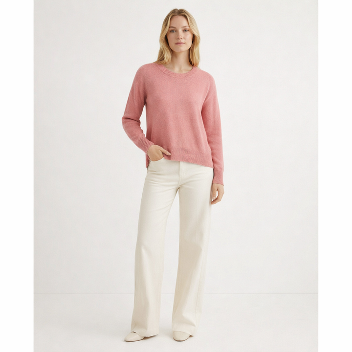 ABSOLUT CASHMERE COL ROND ROSE