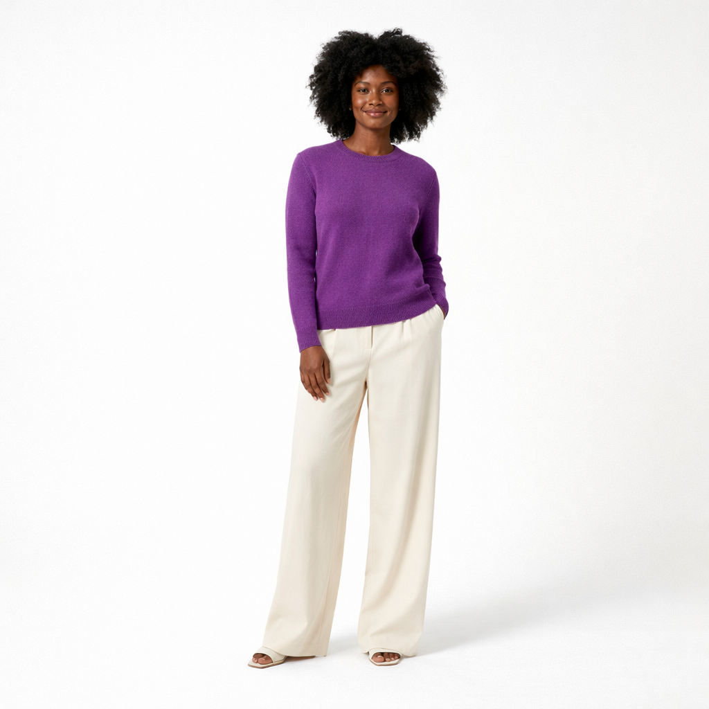ABSOLUT CASHMERE COL ROND VIOLET