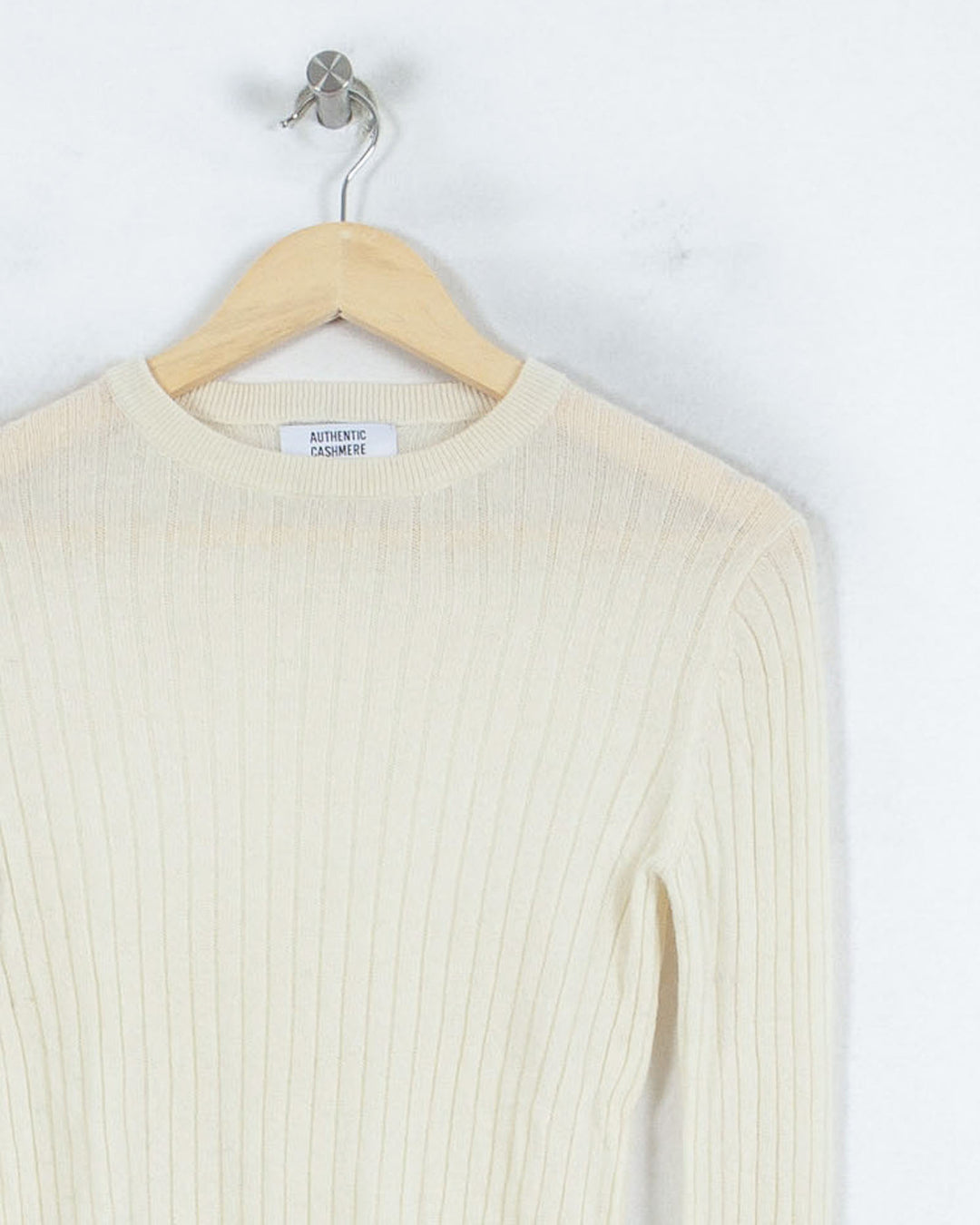 AUTHENTIC CASHMERE COL ROND BEIGE