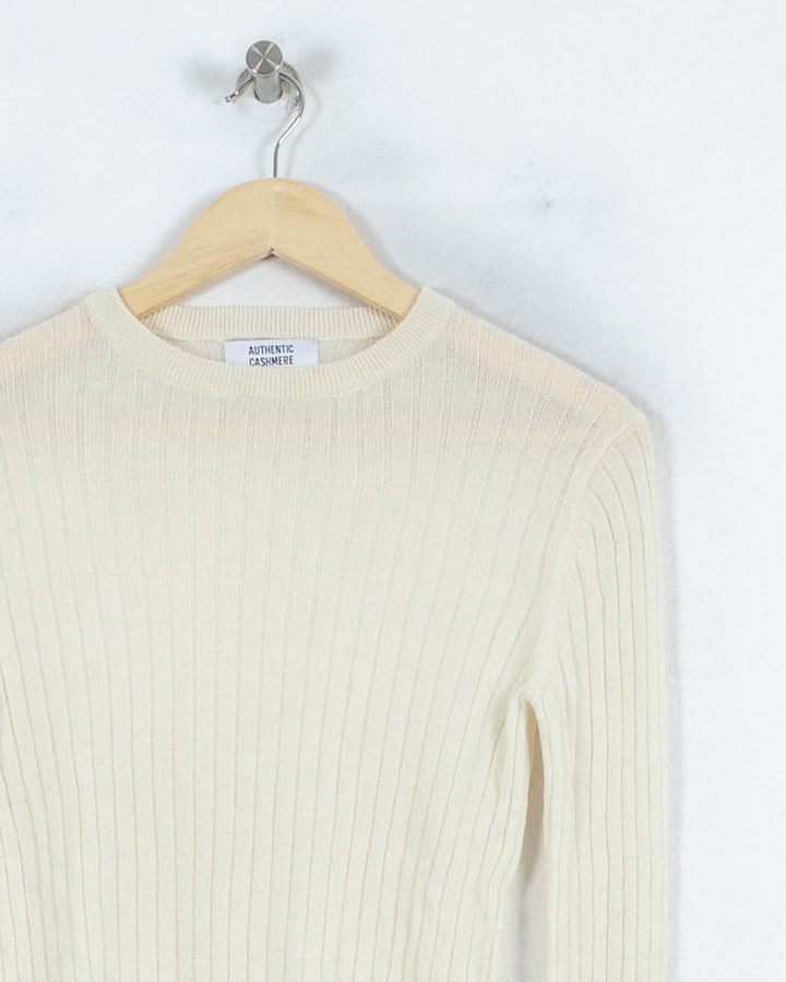 AUTHENTIC CASHMERE COL ROND BEIGE