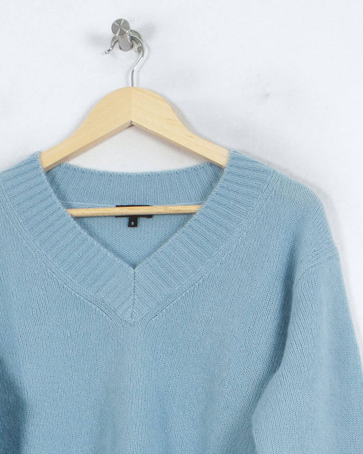 Pull Col V cachemire femme bleu - seconde main Revivr (vue 2)