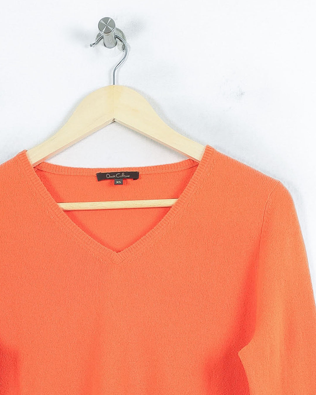 Pull Col V cachemire femme orange - seconde main Revivr (vue 2)