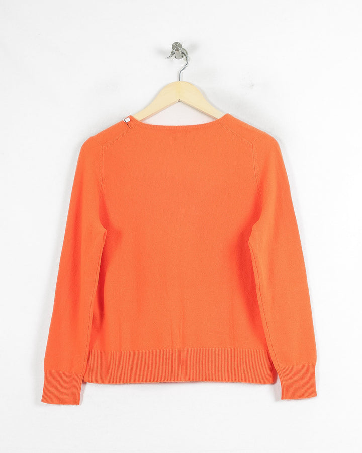 Pull Col V cachemire femme orange - seconde main Revivr (vue 4)