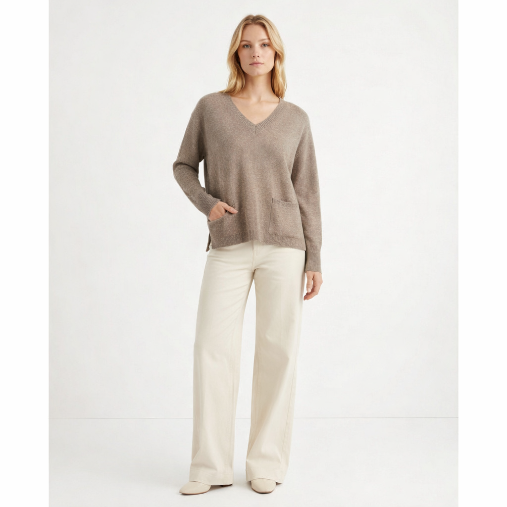 AUTRES COL V BEIGE