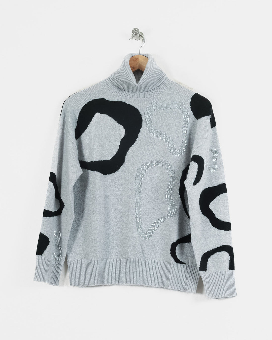 Doree Cachemire Col Roulé Gris