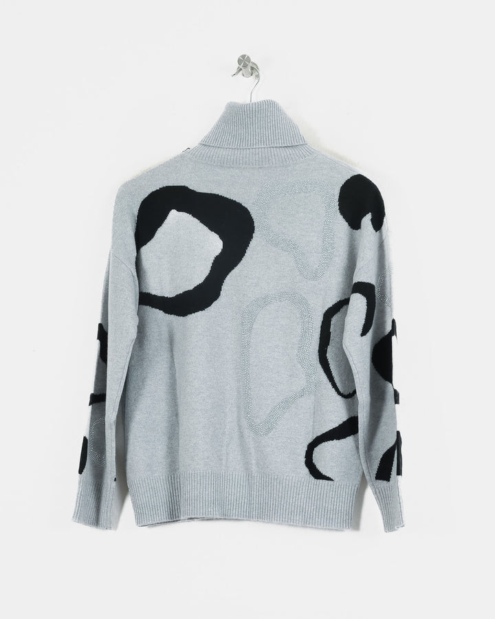 Doree Cachemire Col Roulé Gris