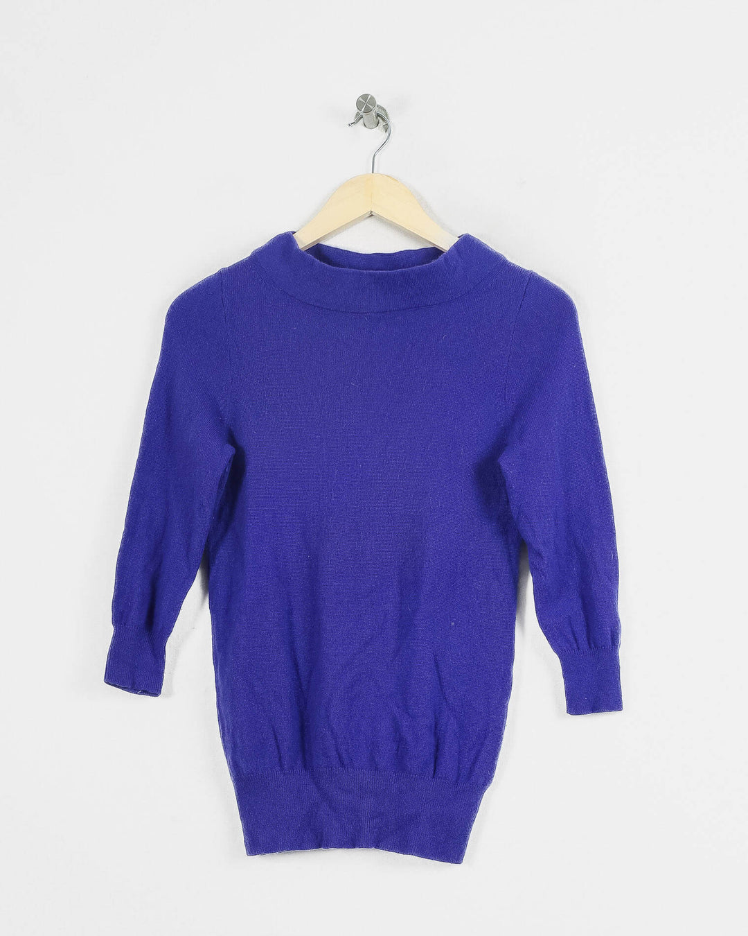 Cachemire Italien Col Rond Violet
