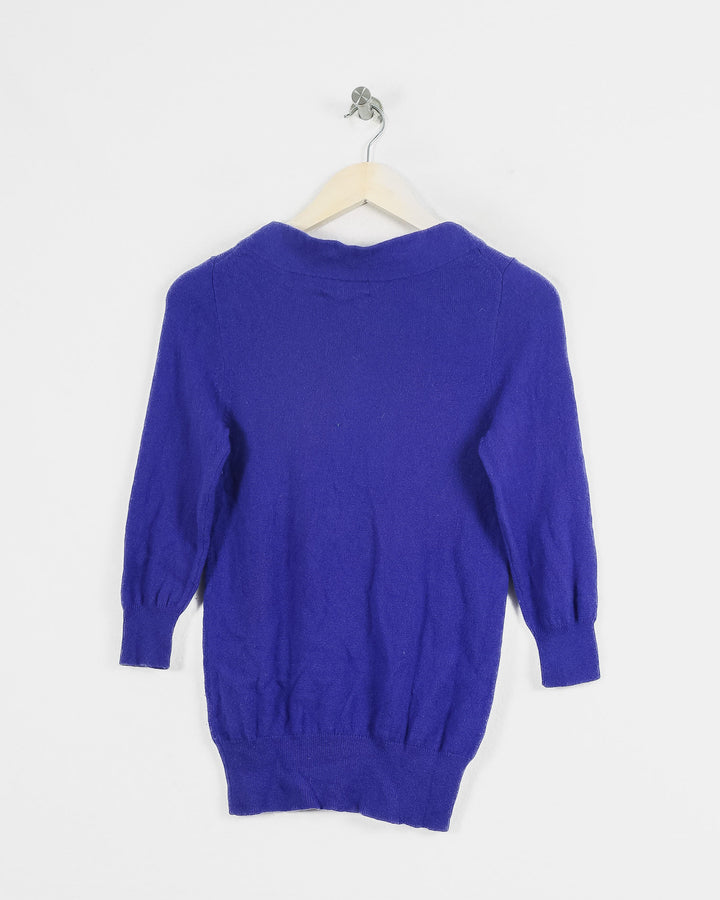 Cachemire Italien Col Rond Violet