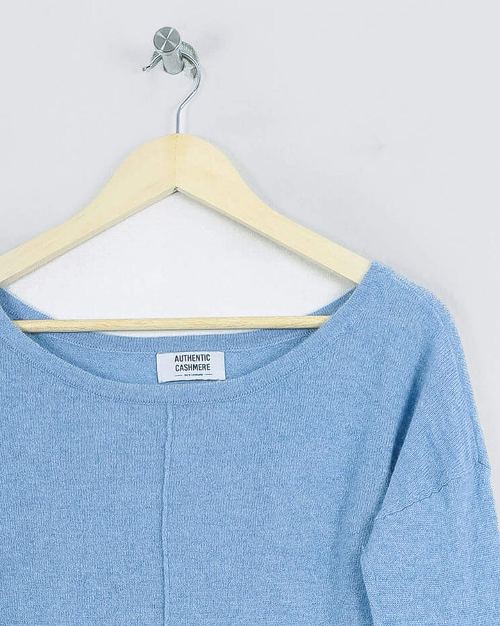 Authentic Cashmere Col Rond Bleu