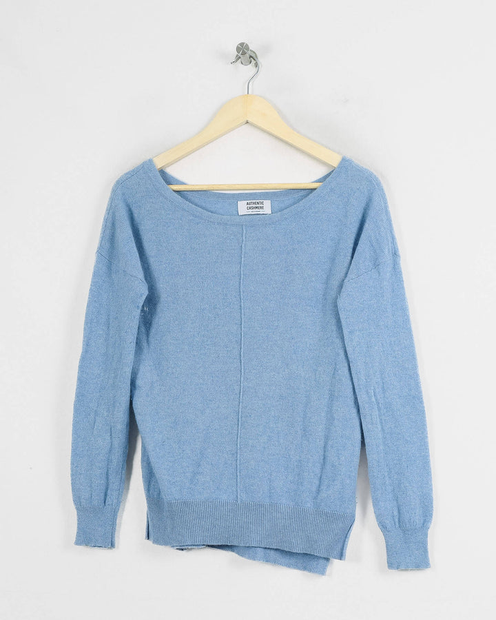 Authentic Cashmere Col Rond Bleu
