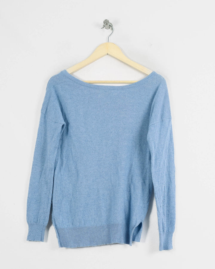 Authentic Cashmere Col Rond Bleu