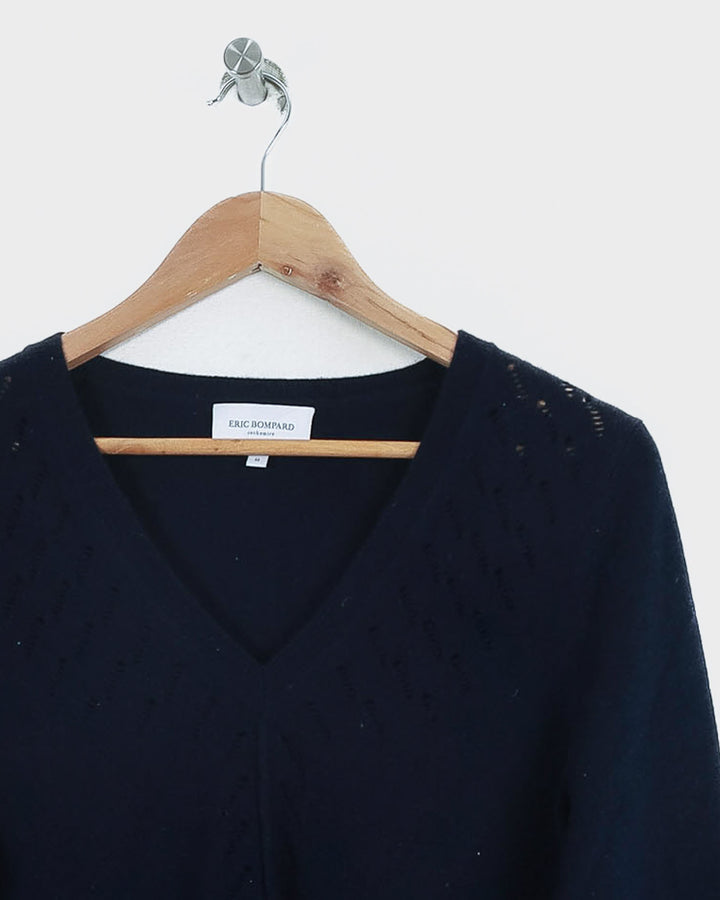 Eric Bompard Col V Bleu