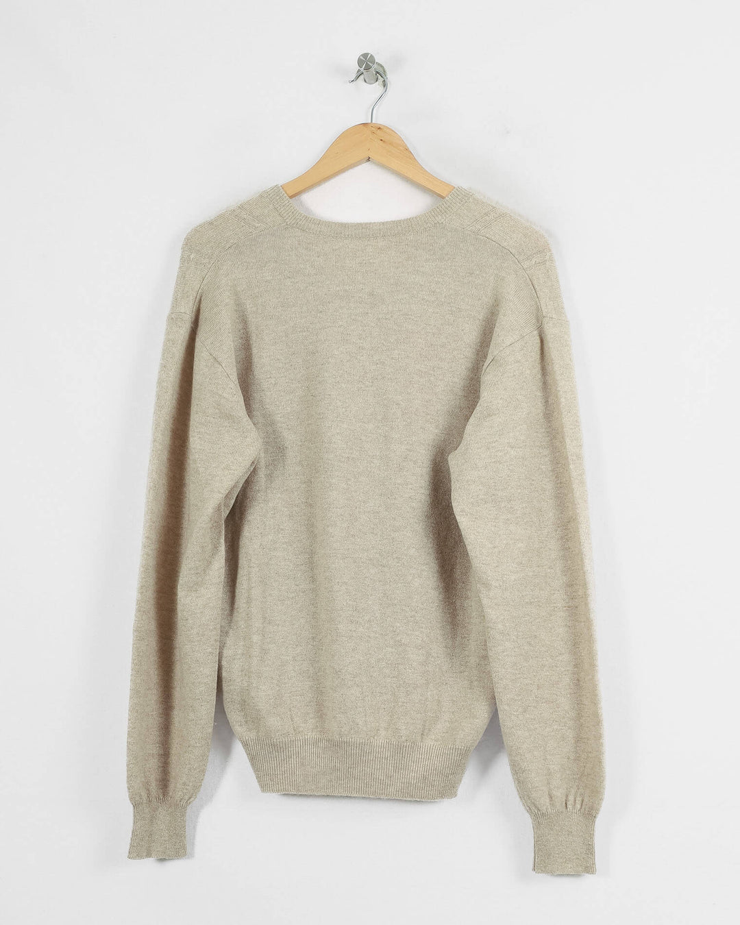 100% Pur Cachemire Col V Beige