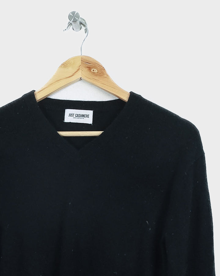 Just Cashmere Col V Noir